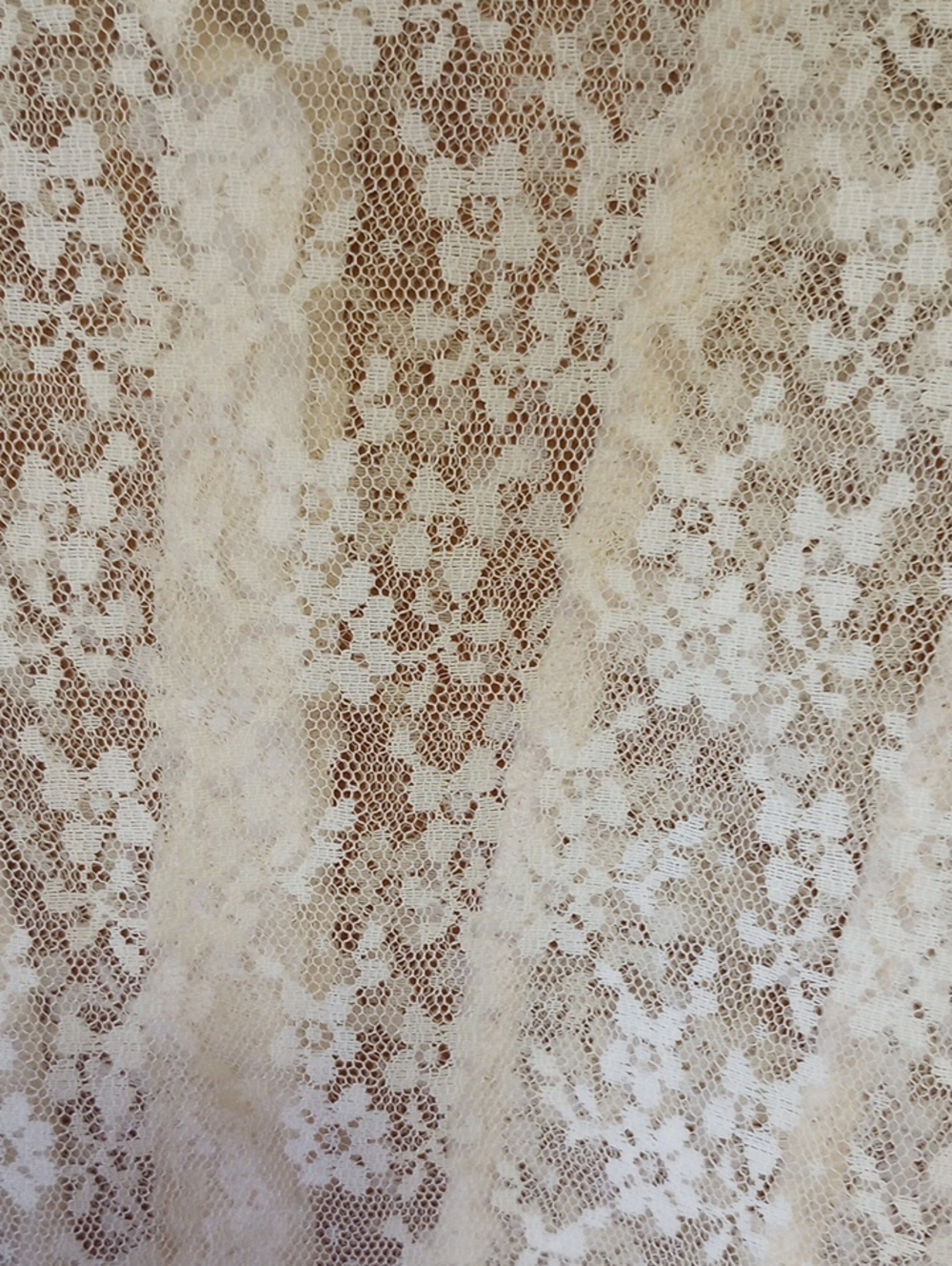Traditional Classic Floral Lace Ruffled Vtg Jacket with Faux Pearl Buttons, Med? - Picture 5 of 5
